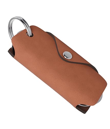 Lederfabrik Garnier® Premium Schlüsseltasche aus echtem Leder - Stilvolles Schlüsseletui mit Einkaufswagenlöser, Flaschenöffner & Handyhalter - Braun von Lederfabrik Garnier