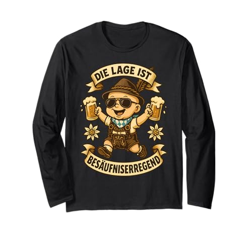 Oktoberfest Lederhosn Wiesen Dirndl Ersatz Tracht Trachten Langarmshirt Oktoberfest Lederhosn Wiesen Dirndl Ersatz Tracht Trachten Langarmshirt von Lederhosen Dirndel Wiesn Trachtenshirt Bayrisch