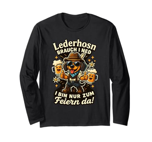 Oktoberfest Lederhosn Wiesen Dirndl Ersatz Tracht Trachten Langarmshirt von Lederhosen Dirndel Wiesn Trachtenshirt Bayrisch