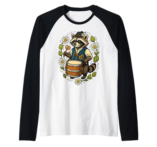 Oktoberfest Lederhosn Wiesen Dirndl Ersatz Tracht Trachten Raglan von Lederhosen Dirndel Wiesn Trachtenshirt Bayrisch