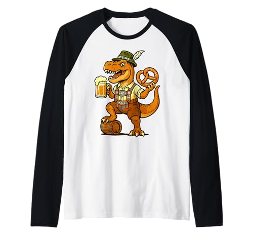 Oktoberfest Lederhosn Wiesen Dirndl Ersatz Tracht Trachten Raglan von Lederhosen Dirndel Wiesn Trachtenshirt Bayrisch