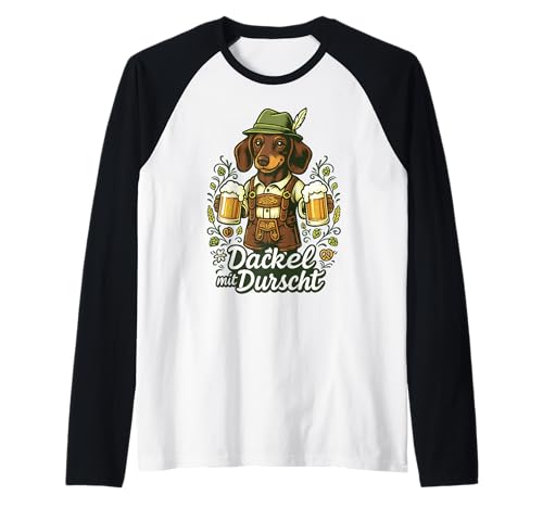 Oktoberfest Lederhosn Wiesen Dirndl Ersatz Tracht Trachten Raglan von Lederhosen Dirndel Wiesn Trachtenshirt Bayrisch