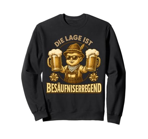 Oktoberfest Lederhosn Wiesen Dirndl Ersatz Tracht Trachten Sweatshirt von Lederhosen Dirndel Wiesn Trachtenshirt Bayrisch
