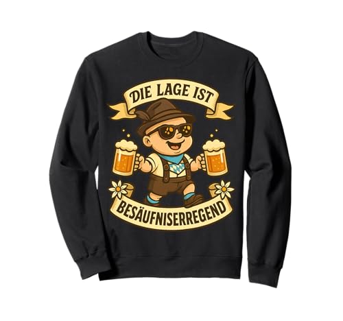 Oktoberfest Lederhosn Wiesen Dirndl Ersatz Tracht Trachten Sweatshirt von Lederhosen Dirndel Wiesn Trachtenshirt Bayrisch