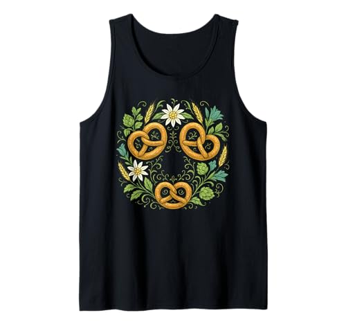 Oktoberfest Lederhosn Wiesen Dirndl Ersatz Tracht Trachten Tank Top von Lederhosen Dirndel Wiesn Trachtenshirt Bayrisch