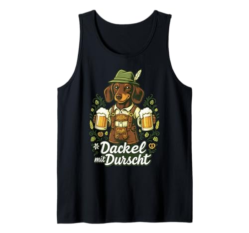 Oktoberfest Lederhosn Wiesen Dirndl Ersatz Tracht Trachten Tank Top von Lederhosen Dirndel Wiesn Trachtenshirt Bayrisch