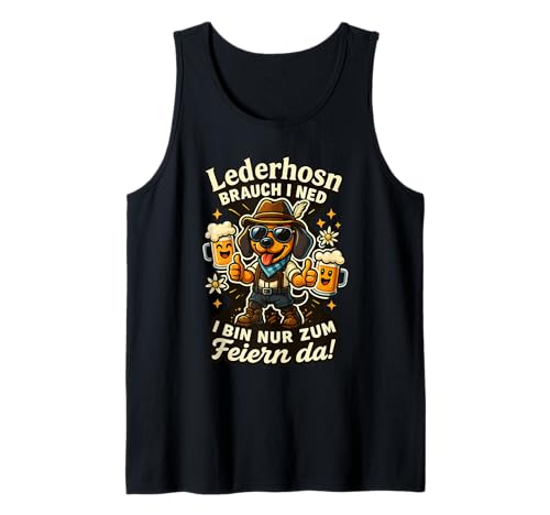Oktoberfest Lederhosn Wiesen Dirndl Ersatz Tracht Trachten Tank Top von Lederhosen Dirndel Wiesn Trachtenshirt Bayrisch
