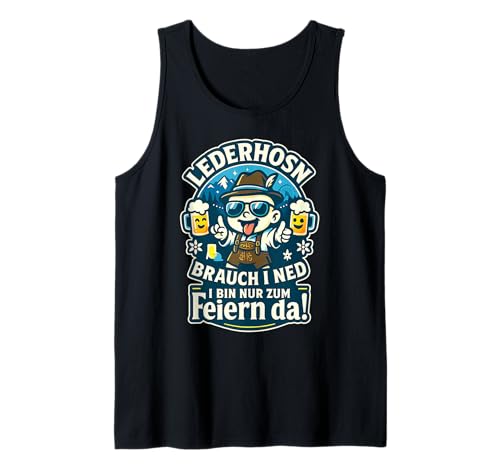 Oktoberfest Lederhosn Wiesen Dirndl Ersatz Tracht Trachten Tank Top von Lederhosen Dirndel Wiesn Trachtenshirt Bayrisch