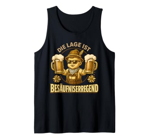 Oktoberfest Lederhosn Wiesen Dirndl Ersatz Tracht Trachten Tank Top von Lederhosen Dirndel Wiesn Trachtenshirt Bayrisch