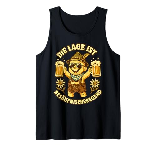 Oktoberfest Lederhosn Wiesen Dirndl Ersatz Tracht Trachten Tank Top von Lederhosen Dirndel Wiesn Trachtenshirt Bayrisch