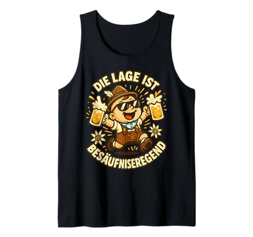 Oktoberfest Lederhosn Wiesen Dirndl Ersatz Tracht Trachten Tank Top von Lederhosen Dirndel Wiesn Trachtenshirt Bayrisch