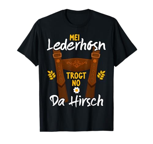 mei lederhosn trogt no da hirsch Oktoberfest Tracht Kinder T-Shirt mei lederhosn trogt no da hirsch Oktoberfest Tracht Kinder T-Shirt von Lederhosn Ersatz Oktoberfest Trachten Outfit