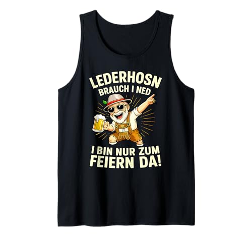 Trachtenshirt Herren Tracht Passend für Oktoberfest Herren Tank Top Trachtenshirt Herren Tracht Passend für Oktoberfest Herren Tank Top von Lederhosn brauch i ned – Oktoberfest Originals