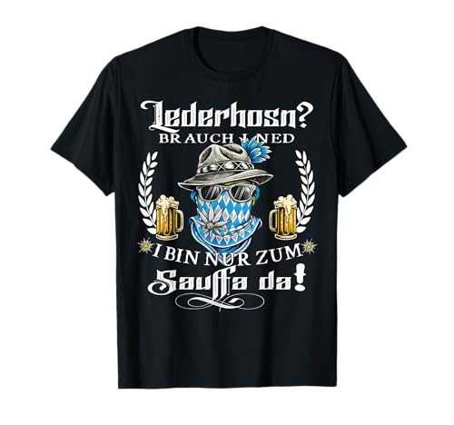 Grantler Trachten Herren Tracht ersatz Lederhosn Oktoberfest T-Shirt Grantler Trachten Herren Tracht ersatz Lederhosn Oktoberfest T-Shirt von Lederhosn brauch i ned Volksfest outfit Männer