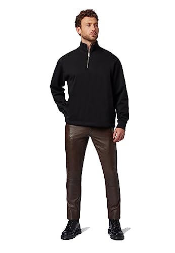 Herren Lederhose Jonny - Premium Lamm Nappa Leder (Echtleder) (as3, Numeric, Numeric_30, Slim, Regular, Braun) von Lederjacke