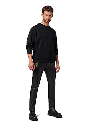 Herren Lederhose Jonny - Premium Lamm Nappa Leder (Echtleder) (as3, Numeric, Numeric_42, Slim, Regular, Schwarz) von Lederjacke