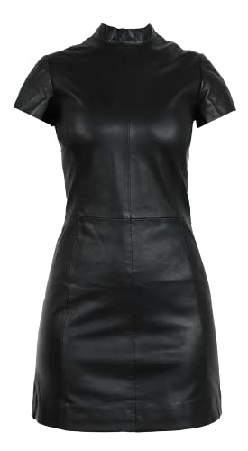 Lederjacke Mira – Damen Lederkleid/Etuikleid in schwarz aus Premium Lammleder von Lederjacke