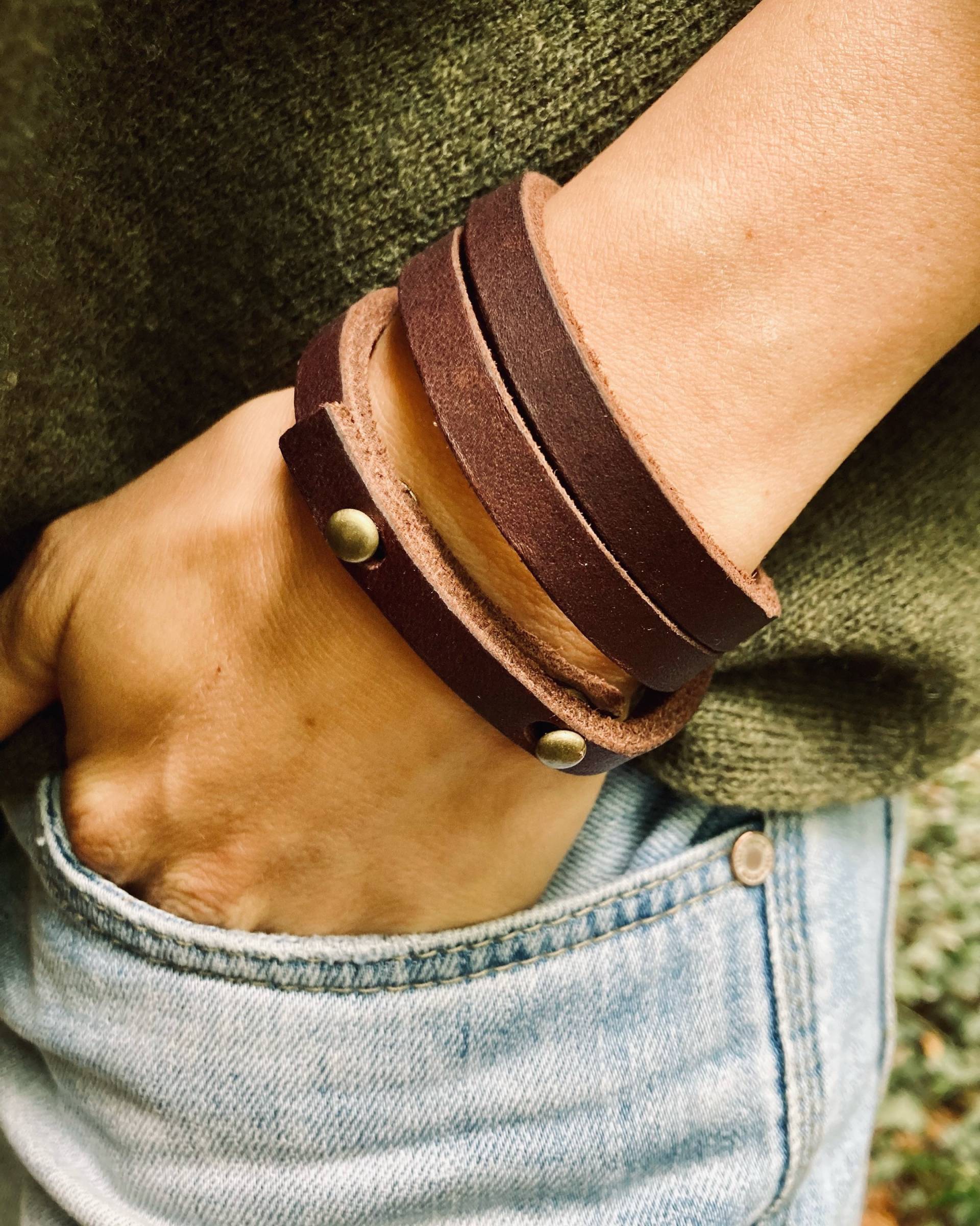 Lederarmband , Wickelarmband |Unisex| Braun Lederarmband , Wickelarmband |Unisex| Braun von LederleichtWendland