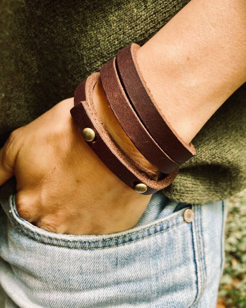 Lederarmband , Wickelarmband |Unisex| Braun Lederarmband , Wickelarmband |Unisex| Braun von LederleichtWendland