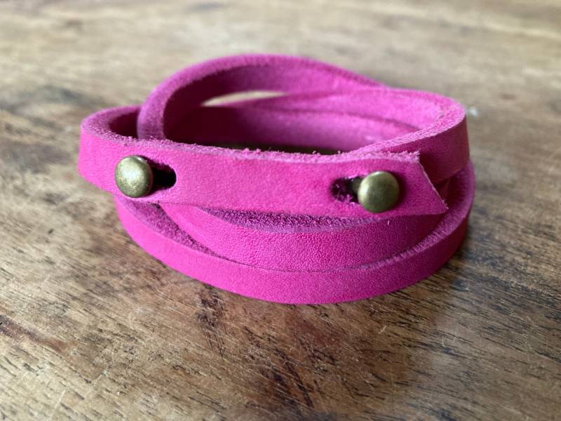 Lederarmband , Wickelarmband |Unisex| Pink Lederarmband , Wickelarmband |Unisex| Pink von LederleichtWendland