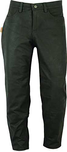 Jagd Stiefelhose Leder, Lederhose Herren Damen lang - Lederjeans- Fuente Echt Leder Lederhose Jeans 501- Jagdlederhose (44, Braun) von Lederprofi