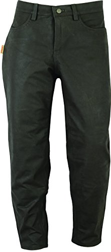 Jagd Stiefelhose Leder, Lederhose Herren Damen lang - Lederjeans- Fuente Echt Leder Lederhose Jeans 501- Jagdlederhose (48, Braun) von Lederprofi