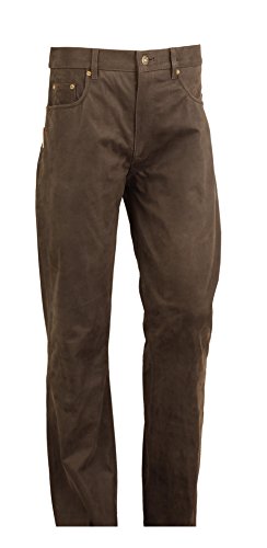 Lederhose Herren lang- Damen Lederhose lang in Jeansoptik- Lederjeans- Jagd Lederhose-Lederhose Nubuk Herren-Damen-Schwarz, Braun (W28, Braun) von Lederprofi