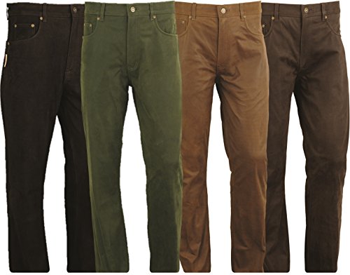 Lederjeans- Lederhose lang Herren Damen echtes Skipper Nubuk Leder Fuente Motorrad Biker Jagd REIT Trachten Lederhose 4 Farben von Lederprofi
