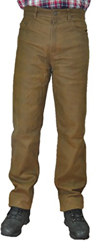 Nubuk Lederhose Herren lang -Fuente Herren Damen Lederjeans- Echt Leder, Lederhose Jeans 501 Braun- Motorrad Lederjeans- Trachten Lederhose lang (28, Hellbraun) von Lederprofi