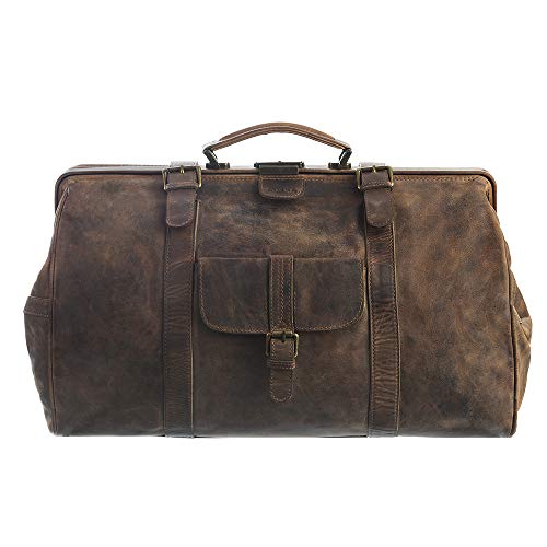 Greenland Nature Montenegro Doc-Bag XL Arztkoffer Doktorkoffer Arzttasche Doktortasche Hebammentasche Doc Case Koffer aus feinstem Leder braun - Geschenkset Greenland-2900 von Ledershop24