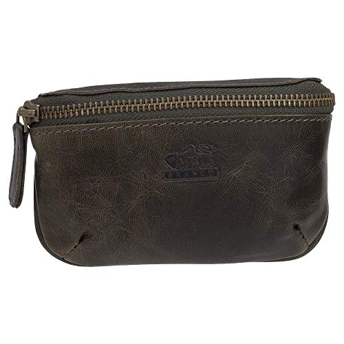 Kleine Luxus Leder Herren Gürteltasche Bikertasche Damen Bauchtasche Hüfttasche Geldgürtel Branco 13,5 cm Farbe Olive von Ledershop24