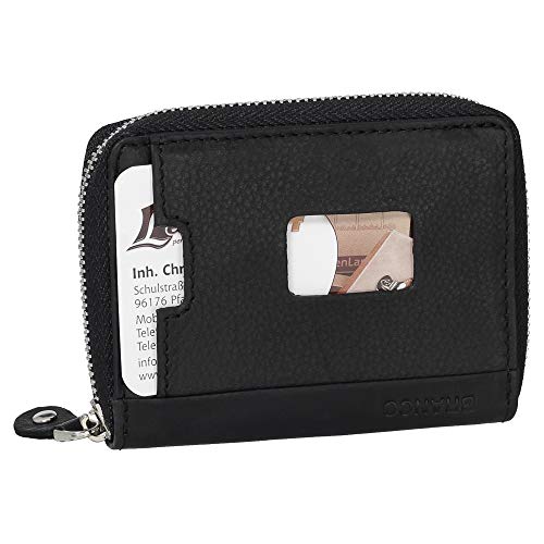 Ledershop24 Kleines Branco Leder Kreditkartenetui mit RFID Schutz Kartenetui Geldbörse Geldbeutel - Platz für über 4 Karten - Farbe Schwarz von Ledershop24