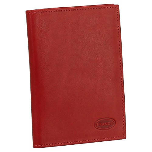 Leder Ausweisetui Ausweishülle Basic Dokumentenmappe Ausweismappe Ideal fürs Auto Farbe Rot von Ledershop24