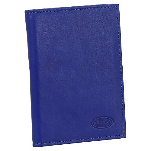 Leder Ausweisetui Ausweishülle Basic Dokumentenmappe Ausweismappe Ideal fürs Auto Farbe Royalblau von Ledershop24