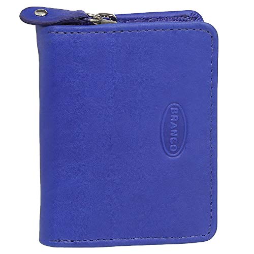 Leder Münzbörse Mini Herren Damen Geldbörse Partybörse Kleingeldbörse Minibörse Geldbeutel 107 Rindsleder 8,5 cm Farbe Royalblau von Ledershop24