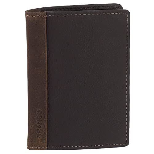 Leder RFID Kleine Herren Geldbörse Portemonnaie Geldbeutel Herren Platz für über 7 Karten Farbe Braun von Ledershop24