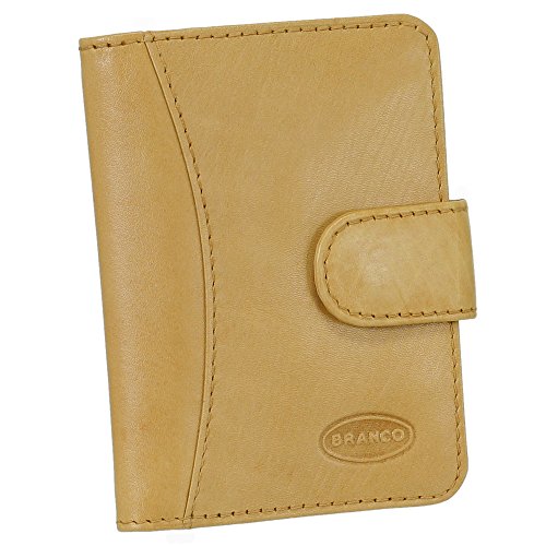 Ledershop24 Kreditkartenetui Kartenetui Visitenkartenetui echt Leder Farbe Beige/Natur von Ledershop24
