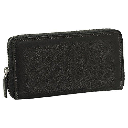 Luxus Leder Damen Geldbörse Portemonnaie Geldbeutel Langbörse XXL Farbe Schwarz von Ledershop24