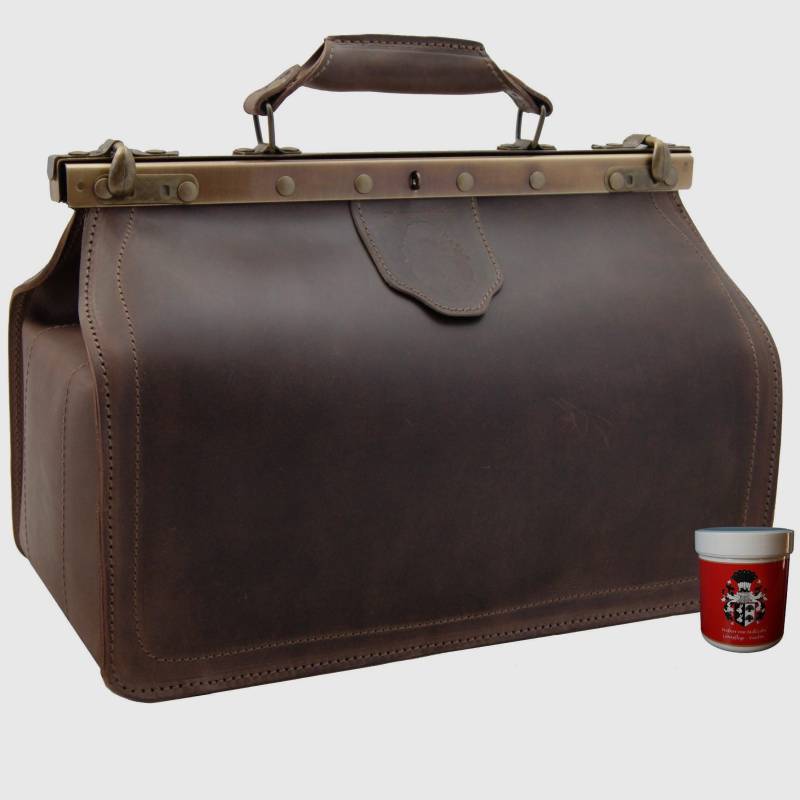 Doktortasche Arzttasche Paracelsus Aus Dunkelbraunem Bio-Leder Doktortasche Arzttasche Paracelsus Aus Dunkelbraunem Bio-Leder von FreiherrvonMaltzahn