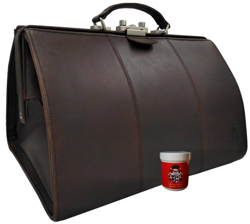 Hebammentasche - Doktortasche Kneipp Aus Braunem Rind-Leder von FreiherrvonMaltzahn