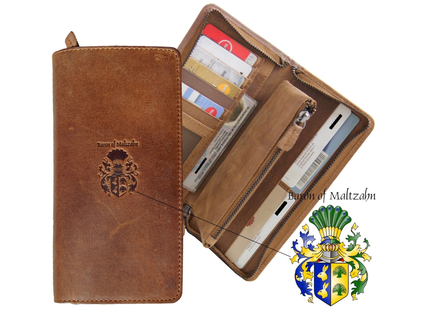 Langbörse - Damen Portmonee Beisheim Aus Braunem Leder Baron Of Maltzahn Langbörse - Damen Portmonee Beisheim Aus Braunem Leder Baron Of Maltzahn von FreiherrvonMaltzahn