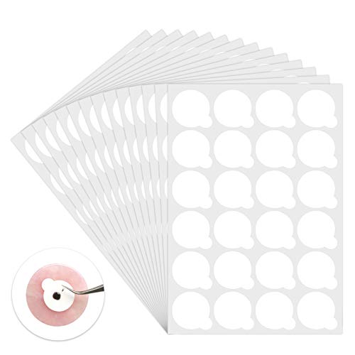 600 Stücke Einweg Wimper Kleben Halter Wimpernverlängerung Kleberaufkleber Pads Aufkleber Papier für Wimpernverlängerung von Ledoo