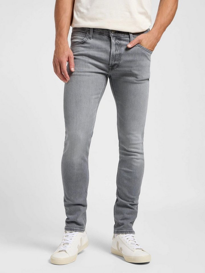 Lee® Slim-fit-Jeans Röhrenjeans - LUKE NEW GREY mittlere Leibhöhe, Leichtgewicht Denim von Lee®