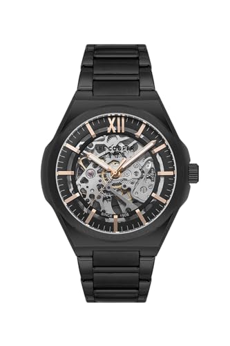 LEE Cooper Herren-Armbanduhr – automatische Anzeige – Metallarmband – LC08051.650 – Schwarz, Armband, Schwarz, Armband von Lee Cooper