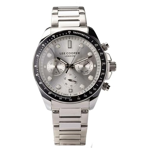 LEE COOPER Herren Multi Funktion Silber Zifferblatt Uhr - LC07829.330, Blau von Lee Cooper