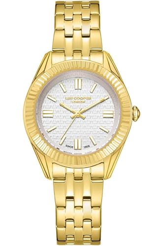 Lee Cooper Analoge Damen-Armbanduhr mit grauem Zifferblatt, LC08038.130, Grau von Lee Cooper