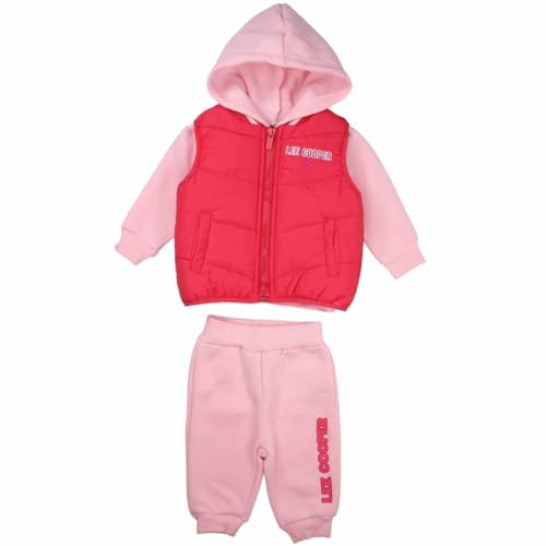 Lee Cooper Baby Girls Mädchen-Set Pullover Sweater, Rosa, 24 Monate von Lee Cooper