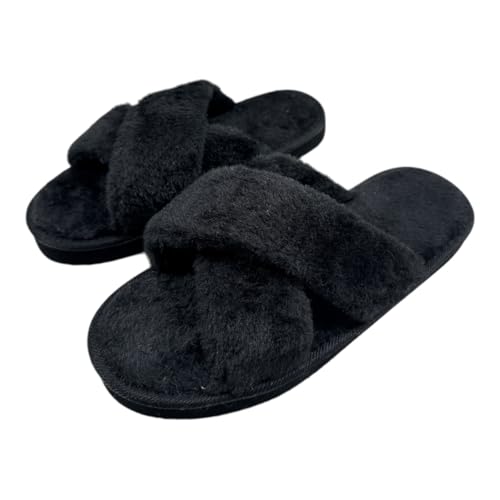 Lee Cooper Damen Chaussons Fourrés Femme Scott Hausschuh, Schwarz, 41 EU von Lee Cooper