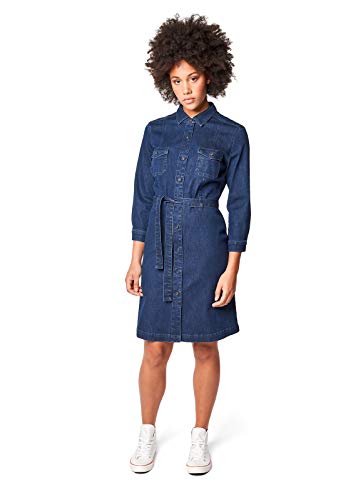 Lee Cooper Damen DENIM DRESS Lässiges Business-Kleid, Dunkelblau, XS von Lee Cooper