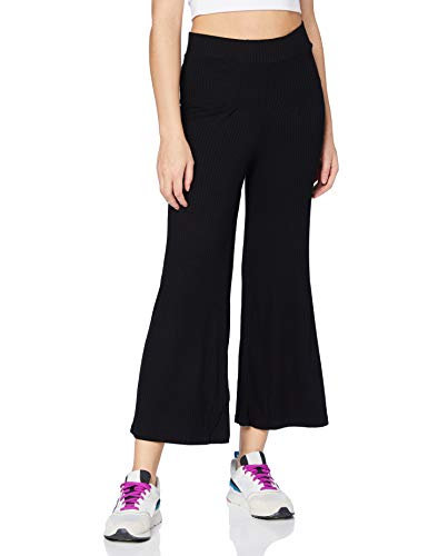 Lee Cooper Damen Rib Culotte Freizeithose, Schwarz, M von Lee Cooper